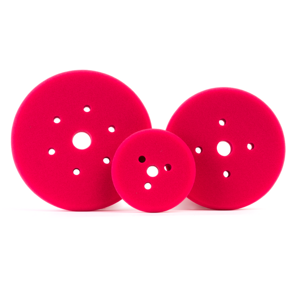 Americana Global Heavy Cut foam polishing pads in 3-inch, 5-inch, and 6-inch sizes
